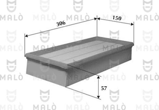 AKRON-MALÒ 1500593 - Повітряний фільтр autocars.com.ua