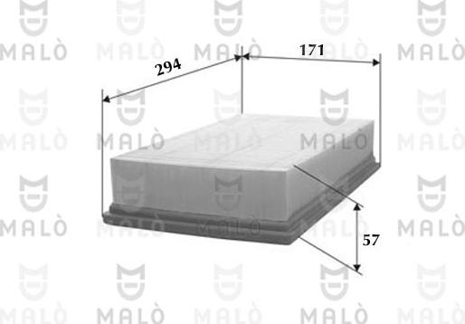 AKRON-MALÒ 1500596 - Повітряний фільтр autocars.com.ua