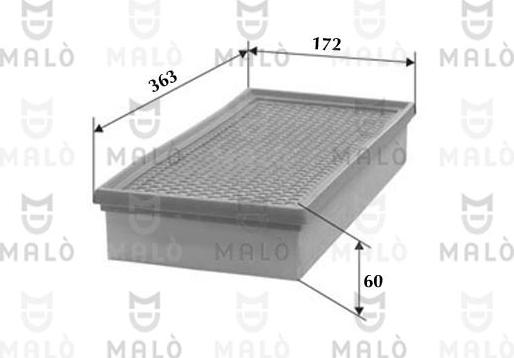 AKRON-MALÒ 1500597 - Повітряний фільтр autocars.com.ua