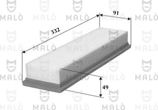 AKRON-MALÒ 1500601 - Повітряний фільтр autocars.com.ua