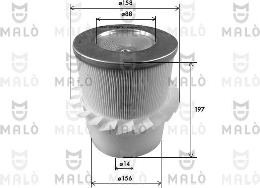 AKRON-MALÒ 1500612 - Повітряний фільтр autocars.com.ua