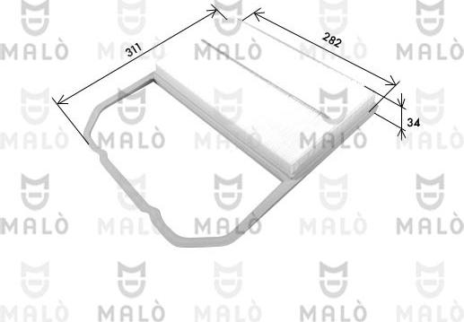 AKRON-MALÒ 1500632 - Повітряний фільтр autocars.com.ua