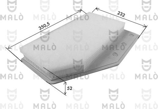 AKRON-MALÒ 1500643 - Повітряний фільтр autocars.com.ua