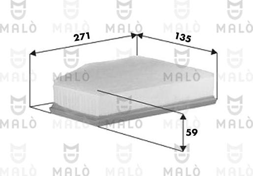 AKRON-MALÒ 1500670 - Повітряний фільтр autocars.com.ua