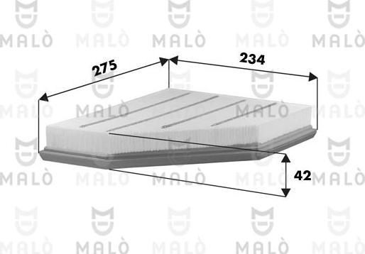 AKRON-MALÒ 1500671 - Повітряний фільтр autocars.com.ua