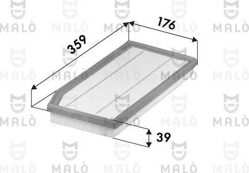 AKRON-MALÒ 1500689 - Повітряний фільтр autocars.com.ua