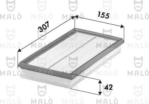 AKRON-MALÒ 1500692 - Повітряний фільтр autocars.com.ua