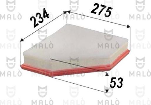 AKRON-MALÒ 1500714 - Повітряний фільтр autocars.com.ua