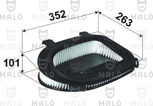 AKRON-MALÒ 1500726 - Повітряний фільтр autocars.com.ua