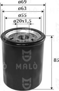 AKRON-MALÒ 1510007 - Масляний фільтр autocars.com.ua