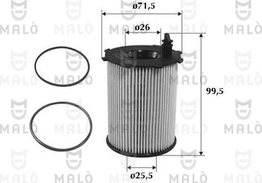 AKRON-MALÒ 1510013 - Масляний фільтр autocars.com.ua