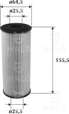 AKRON-MALÒ 1510016 - Масляний фільтр autocars.com.ua
