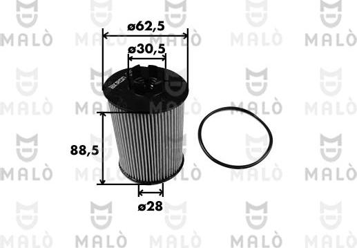 AKRON-MALÒ 1510024 - Масляний фільтр autocars.com.ua