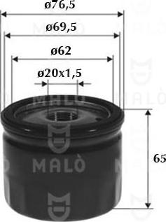 AKRON-MALÒ 1510025 - Масляний фільтр autocars.com.ua