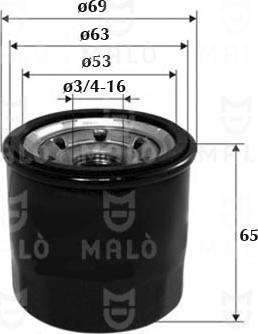 AKRON-MALÒ 1510043 - Масляний фільтр autocars.com.ua