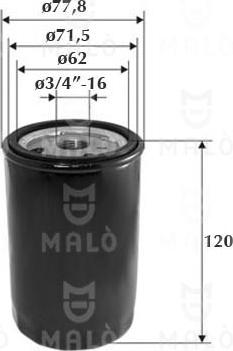 AKRON-MALÒ 1510045 - Масляний фільтр autocars.com.ua