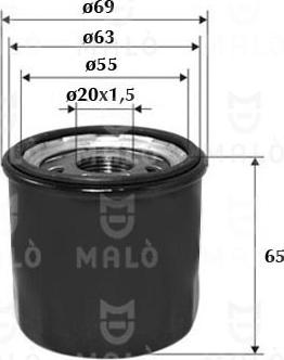 AKRON-MALÒ 1510046 - Масляний фільтр autocars.com.ua