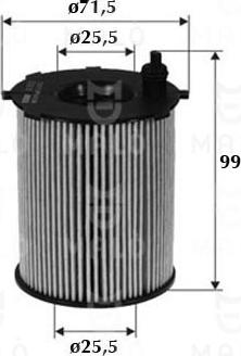 AKRON-MALÒ 1510047 - Масляний фільтр autocars.com.ua