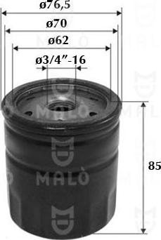 AKRON-MALÒ 1510054 - Масляний фільтр autocars.com.ua