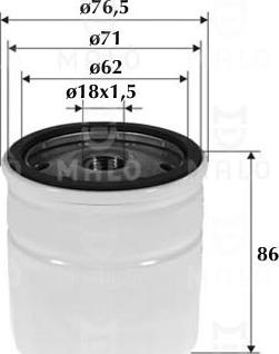 AKRON-MALÒ 1510055 - Масляний фільтр autocars.com.ua