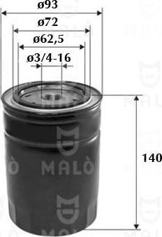 AKRON-MALÒ 1510056 - Масляний фільтр autocars.com.ua