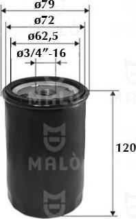 AKRON-MALÒ 1510058 - Масляний фільтр autocars.com.ua