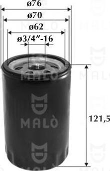 AKRON-MALÒ 1510059 - Масляний фільтр autocars.com.ua