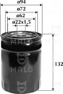 AKRON-MALÒ 1510063 - Масляний фільтр autocars.com.ua