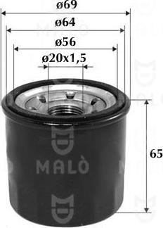 AKRON-MALÒ 1510064 - Масляний фільтр autocars.com.ua