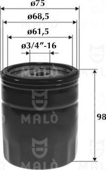 AKRON-MALÒ 1510066 - Масляний фільтр autocars.com.ua