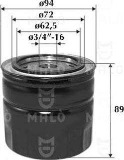 AKRON-MALÒ 1510125 - Масляний фільтр autocars.com.ua