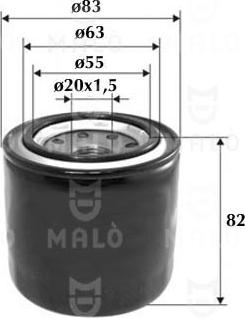 AKRON-MALÒ 1510074 - Масляний фільтр autocars.com.ua