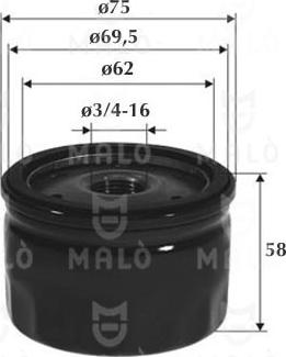 AKRON-MALÒ 1510075 - Масляний фільтр autocars.com.ua