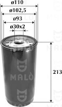 AKRON-MALÒ 1510078 - Масляний фільтр autocars.com.ua