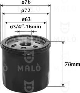 AKRON-MALÒ 1510086 - Масляний фільтр autocars.com.ua