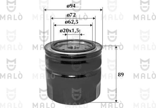 AKRON-MALÒ 1510101 - Масляний фільтр autocars.com.ua