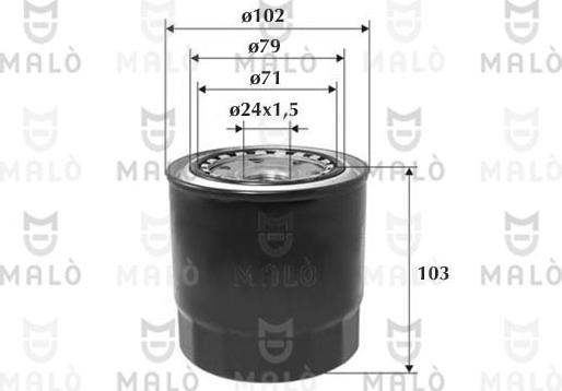 AKRON-MALÒ 1510102 - Масляний фільтр autocars.com.ua