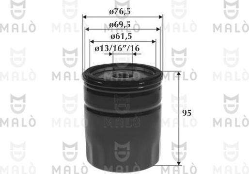 AKRON-MALÒ 1510107 - Масляний фільтр autocars.com.ua