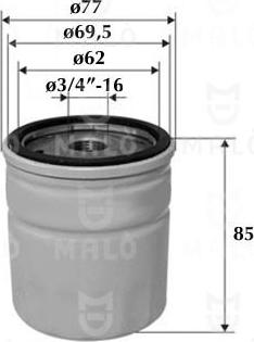 AKRON-MALÒ 1510116 - Масляний фільтр autocars.com.ua