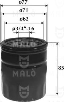 AKRON-MALÒ 1510117 - Масляний фільтр autocars.com.ua