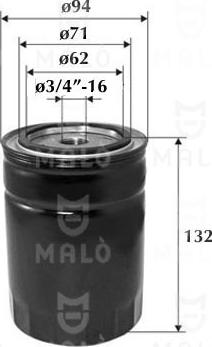 AKRON-MALÒ 1510126 - Масляний фільтр autocars.com.ua