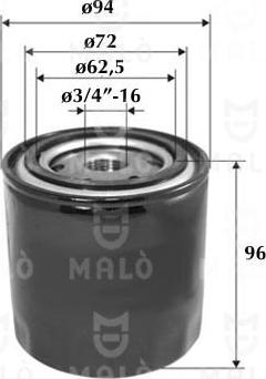 AKRON-MALÒ 1510136 - Масляний фільтр autocars.com.ua