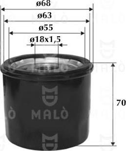 AKRON-MALÒ 1510143 - Масляний фільтр autocars.com.ua