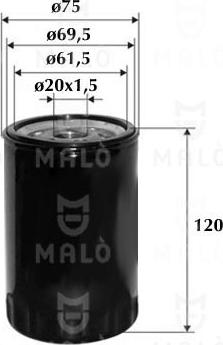 AKRON-MALÒ 1510146 - Масляний фільтр autocars.com.ua