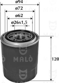 AKRON-MALÒ 1510150 - Масляний фільтр autocars.com.ua