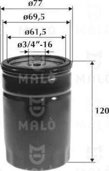 AKRON-MALÒ 1510159 - Масляний фільтр autocars.com.ua