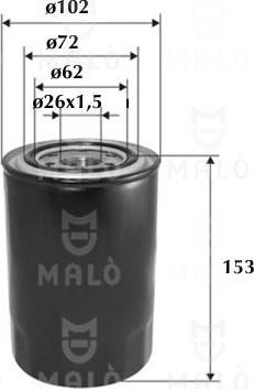 AKRON-MALÒ 1510162 - Масляний фільтр autocars.com.ua