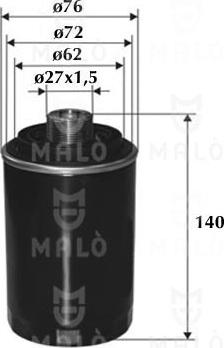 AKRON-MALÒ 1510163 - Масляний фільтр autocars.com.ua