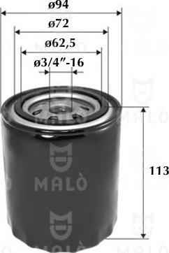 AKRON-MALÒ 1510172 - Масляний фільтр autocars.com.ua