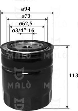 AKRON-MALÒ 1510187 - Масляний фільтр autocars.com.ua